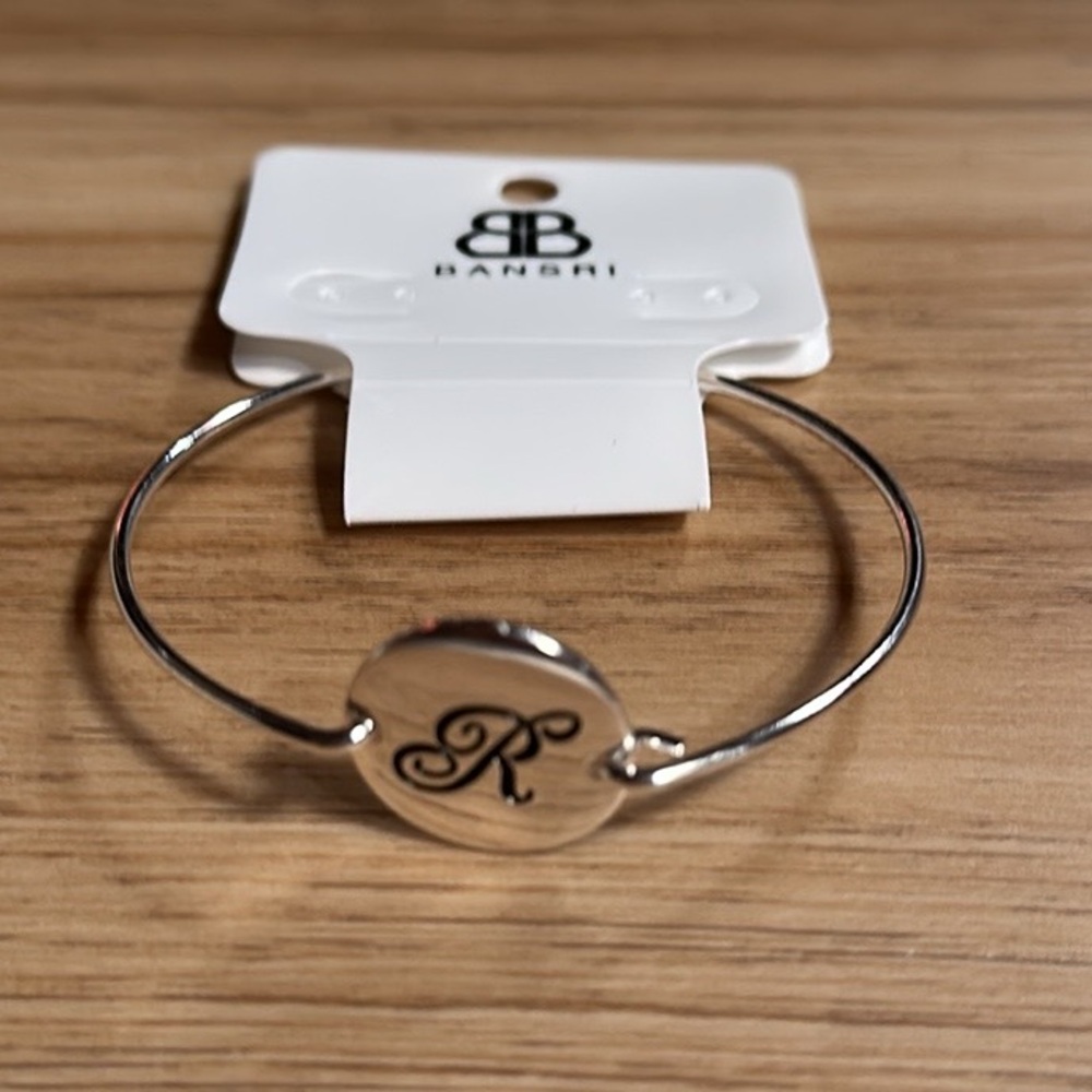 BANSRI Silver Initial ‘R’ Bracelet